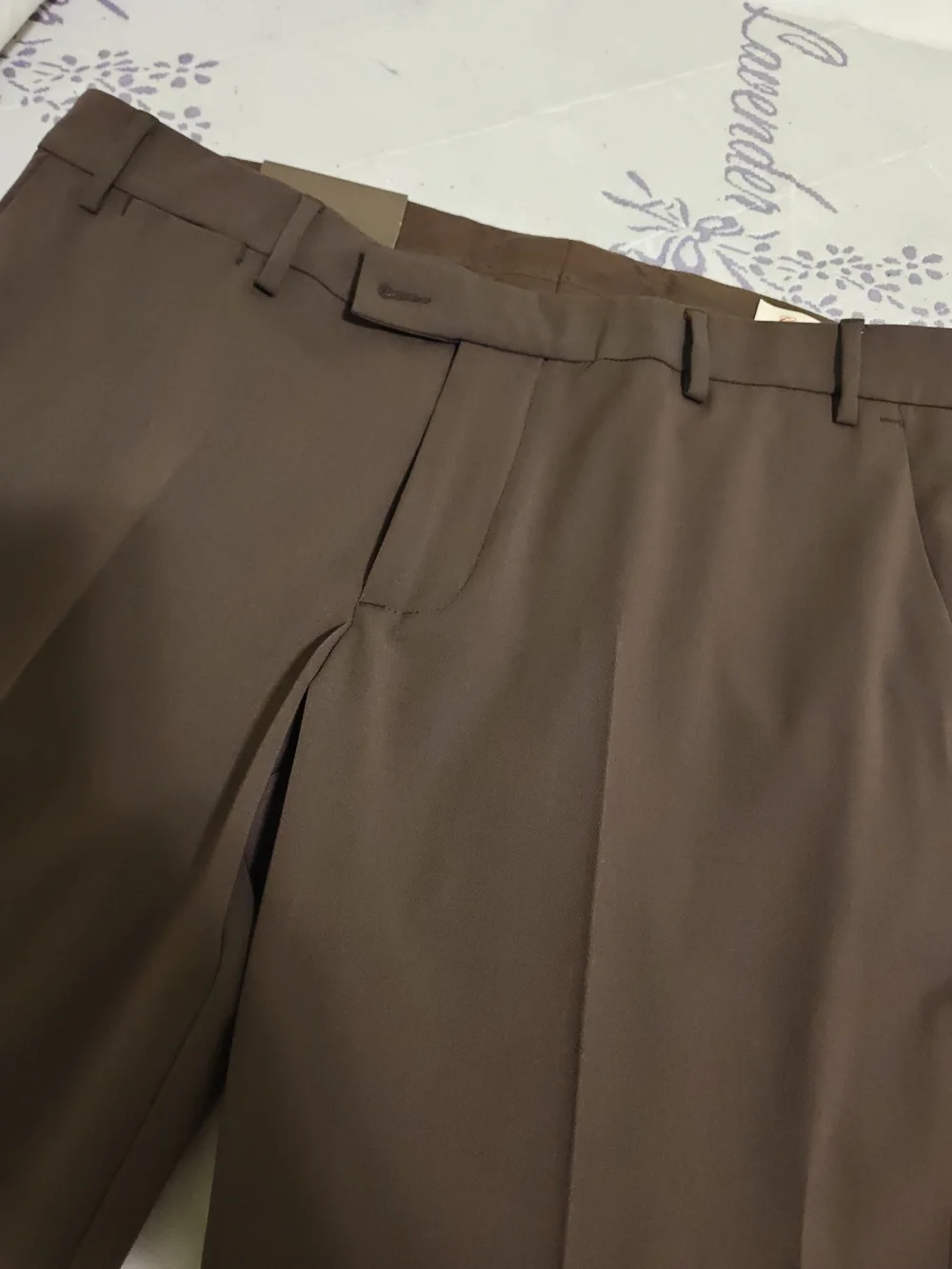 Men's Tailored Dress Pants in Chocolate Brown